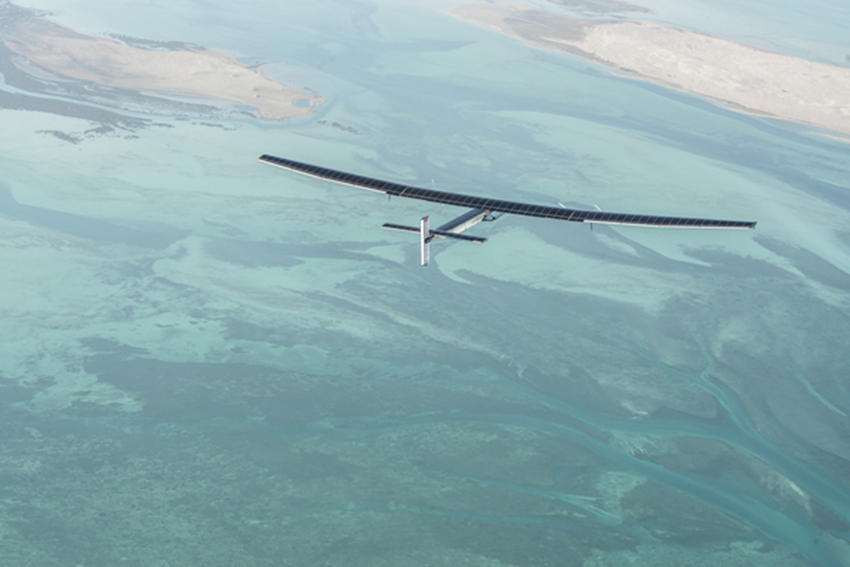 Second Test Flight of Solar Impulse 2 in Abu Dhabi, United Arab Emirates